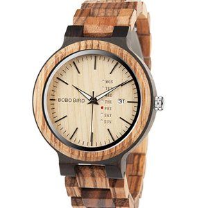 BOBO BIRD Wooden Casual Mens Stylish Wristwatch